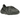 Yeezy Foam RNR Carbon sneakers i en vinklet visning, der fremhæver det mørkegrå, skulpturelle design i ét stykke med karakteristiske udskæringer
