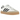 Adidas Sambae White Black Gum sneakers set fra siden med hvid overdel, sorte striber og en karakteristisk lys brun gummisål