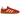 Adidas Handball Spezial Preloved Red sneakers i profil med rød overdel i ruskind, takkede striber i hvid og klassisk brun gummisål