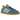 Adidas Handball Spezial Blue White sneakers i sideprofil med blå overdel i ruskind, hvide læderstriber og en klassisk brun gummisål