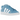 Adidas Campus 00s Light Blue Floral sneakers set fra siden med lyseblå ruskindsoverdel, ikoniske hvide striber og en klassisk brun gummisål