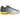 Nike Shox R4 Bright Citron sneakers vist fra siden med sølvfarvet overdel, sorte detaljer og den karakteristiske stødabsorberende Shox-sål