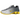 Nike Shox R4 Bright Citron sneakers i sideprofil med sølvfarvet overdel, markante gule detaljer og den ikoniske stødabsorberende Shox-sål