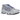 Nike Air Max Plus Tuned Air Wolf Grey Racer Blue sneakers i en vinklet visning med grå overdel, blå accenter og markante bølgede detaljer.