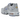 Nike Air Max Plus Tuned Air Wolf Grey Racer Blue sneakers i vinklet profil med grå mesh-overdel, blå detaljer og karakteristisk bølget sål.