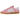 Adidas Hamburg Bliss Pink sneakers i sideprofil, der viser den lyserøde overdel i ruskind, tre hvide striber og en klassisk brun gummisål