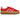 Adidas Gazelle Bold Collegiate Red Lucid Pink sneakers i sideprofil med rød ruskind overdel, lyserøde detaljer og platform sål