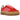 Adidas Gazelle Bold Collegiate Red Lucid Pink sneakers i sideprofil med rød ruskind og lyserøde detaljer