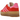 Adidas Gazelle Bold Collegiate Red Lucid Pink sneakers i sideprofil med rød ruskindsoverdel, rosa detaljer og høj platinsål.
