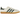 Adidas Gazelle Indoor Cream White Collegiate Green Gum sneakers i sideprofil med cremefarvet ruskind, grønne striber og en klassisk brun gummisål