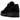 Nike Air Force 1 Low '07 Triple Black Pony Hair sneakers set fra siden med sort ponyhårsoverdel, sorte snørebånd og matchende mellemsål.