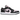 Air Jordan 1 Low Pink Foam Black sneakers i en flot vinklet profilvisning med lyserøde læderpaneler, sorte detaljer og ikonisk hvid mellemsål.