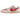 Air Jordan 1 Retro Low OG SP Travis Scott Sail Tropical Pink sneakers set fra siden med omvendt Swoosh, lys sål og lyserøde snørebånd.