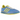 Adidas SL 72 OG Sporty & Rich Sweden sneakers set fra siden med blå ruskindsoverdel, gule striber og en hvid sål med detaljer