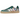 Adidas Sambae Liberty London Collegiate Green sneakers i en vinklet profil med grøn overdel, blomsterdetaljer og en klassisk brun gummisål