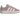 Adidas Campus 00s Clear Pink Gum sneakers set fra siden med lyserød overdel i ruskind, klassiske tre striber og brun gummisål