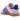 Adidas Gazelle Indoor Clear Pink Lucid Blue sneakers i vinkelret visning med lyserød ruskindsoverdel, blå detaljer og gummisål