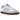 Adidas Samba White Clear Sky sneakers set fra siden med hvid læderoverdel, lyseblå striber, ruskindstå og klassisk gummisål