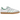 Adidas Samba OG Crystal White Green sneakers set fra siden med hvid læderoverdel, grønne Adidas-striber og klassisk gummisål