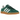 Adidas Gazelle Indoor Collegiate Green Gum sneakers i en sideprofil med grøn ruskindsoverdel, hvide læderstriber og en klassisk brun gummisål