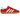 Adidas Gazelle Indoor Better Scarlet sneakers i profil, udført i rødt ruskind med hvide tre striber, gummisål og gulddetaljer på siden