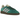 Adidas Handball Spezial Green Pink Velvet sneakers i en vinklet visning med grøn fløjls overdel, lyserøde læderdetaljer og klassisk brun gummisål