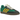 Adidas Samba OG Court Green Preloved Yellow sneakers set fra siden med grøn ruskindsoverdel, gule striber og den klassiske brune gummisål