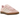 Adidas Gazelle Indoor Clear Pink Off White sneakers i sideprofil med lyserød overdel i ruskind, off-white sål og klassiske hvide 3-stripes