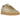 Adidas Samba XLG Cardboard Magic Beige sneakers i en vinklet visning med en ruskindsoverdel i beige toner, hvide striber og en tyk brun gummisål