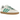 Adidas Samba Off White Court Green sneakers set fra siden med cremehvid læderoverdel, grønne striber og en klassisk brun gummisål