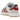 Adidas Campus 00s Crystal White Preloved Ruby sneakers i sideprofil med hvid overdel, bordeaux striber og tykke hvide snørebånd.