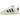 Adidas Campus 00s Crystal White Collegiate Green sneakers i profil med grønne læderstriber, hvid overdel og tykke hvide snørebånd.