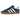 Adidas Gazelle Indoor Night Indigo Off White Gold Metallic sneakers set fra siden med navyblå overdel, off-white læderstriber og en gennemsigtig gummisål