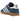 Adidas Gazelle Indoor Night Indigo Off White Gold Metallic sneakers set fra siden med marineblå ruskind, off-white sål og guld-detaljer