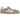 Adidas Handball Spezial Silver Violet Cream White sneakers set fra siden med sølvfarvet overdel, violette striber og hvid gummisål.