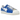 Adidas Superstar Vintage Bape Blue White sneakers i sideprofil med blåt og hvidt læderdesign, gummisåler og den klassiske skal-tå.