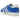 Adidas Superstar Vintage Bape Blue White sneakers sideprofil med det ikoniske muslingeskaltå og blå Bape camo-detaljer på siden.