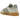 Adidas Handball Spezial Linen Green Silver sneakers set fra siden med lysegrøn overdel i ruskind, hvide 3-striber og klassisk gummisål