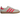Adidas Gazelle Indoor Beige Lucid Red sneakers sideprofil med beige ruskind, røde striber, guldfarvet logo og gennemsigtig gummisål