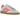 Adidas Handball Spezial Clear Pink Solar Orange sneakers set fra siden med pink ruskind, orange læderstriber og brun gummisål