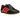 Adidas Taekwondo Core Black Solar Red Gum sneakers set fra siden med sort læderoverdel, røde striber og flad brun gummisål for et klassisk look