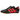 Adidas Taekwondo Core Black Solar Red Gum sneakers set fra siden med sort læderoverdel, tre røde striber og flad brun gummisål for et minimalistisk look