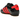 Adidas Taekwondo Core Black Solar Red Gum sneakers set fra siden med sort læderoverdel, røde striber og en flad gummisål