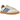 Adidas Handball Spezial Cream White Blue Warm Sandstone sneakers set fra siden med cremefarvet overdel i ruskind og blå detaljer ved hæl og striber