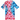adidas x BAPE Football Graphic Slim Jersey T-shirt Blue/Pink sneakers frontbillede med blå og pink grafisk mønster, hvid adidas-logo og V-hals