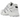 Salomon Speedcross 3 White Alloy Black sneakers i en vinklet profilvisning med slidstærkt hvidt mesh-materiale, sort Salomon-branding og grov ydersål.