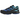 Salomon XT-4 OG Black Nautical Blue sneakers i profil, der fremhæver sort mesh-overdel, blå detaljer, snøresystem og gummisål