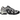 Salomon XT-Whisper Black Silver sneakers i sideprofil, med en kombination af sort tekstil, sølvfarvede detaljer og en robust mønstret sål.