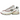 New Balance 1000 Sea Salt Astro Dust sneakers i profil, der fremviser en creamfarvet mesh-overdel, grå læderoverlays og en bølget mellemsål.