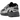 New Balance 1000 Black Silver Metallic sneakers set fra siden med skinnende sølv detaljer, sort mesh-overdel og chunky mellemsål i grå og sort.